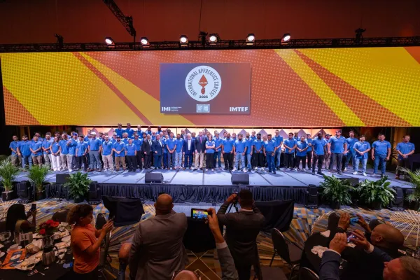 All the winners on stage
